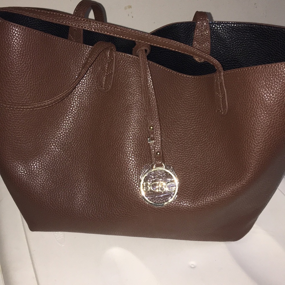 NEW BCBG BROWN TOTE BAG - Picture 1 of 7